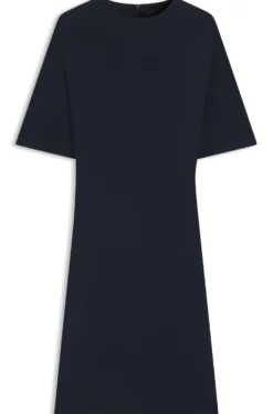 Jersey-Kleid mit Drapierung hinten