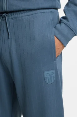 Jogginghose aus Baumwoll-Mix mit Drop-Needle-Streifen