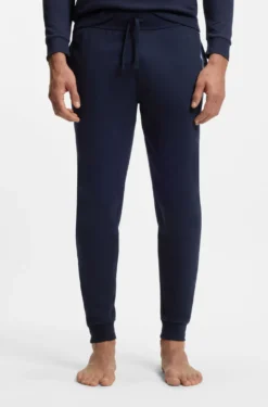 Jogginghose aus Baumwoll-Terry mit Logo und Streifen