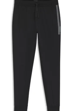 Jogginghose aus Baumwoll-Terry mit Logo und Streifen