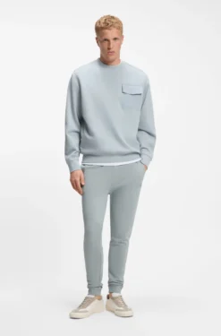 Jogginghose aus Baumwoll-Terry mit Logo-Aufnäher