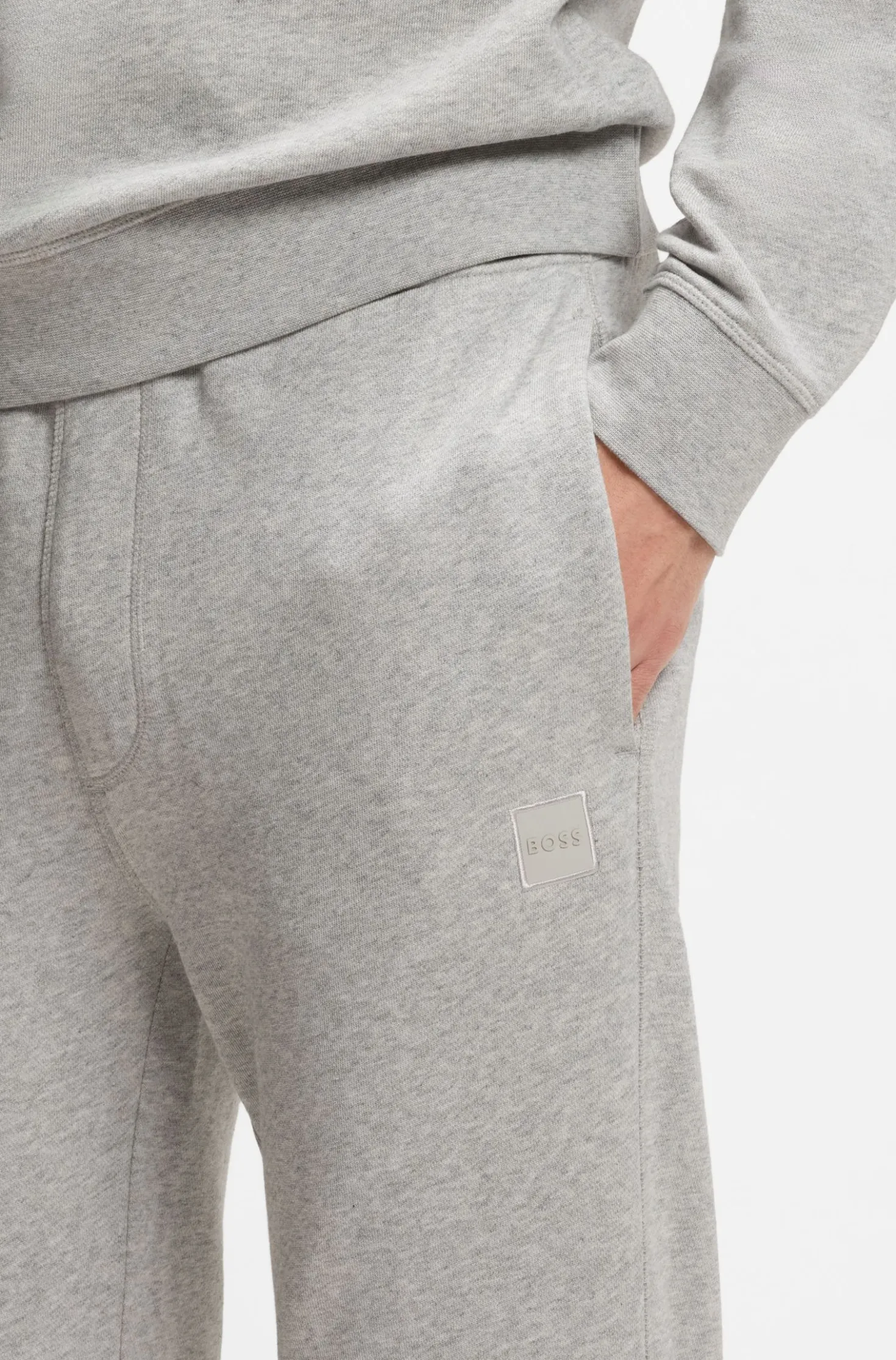 Jogginghose aus Baumwoll-Terry mit Logo-Aufnäher