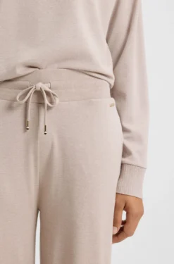 Jogginghose aus meliertem Jersey mit Logo-Applikation