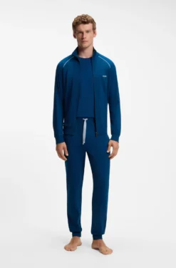 Jogginghose aus Stretch-Baumwolle mit Logo-Stickerei