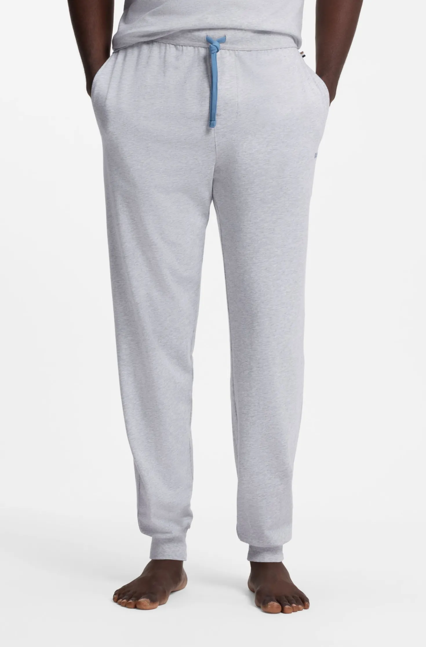 Jogginghose aus Stretch-Baumwolle mit Logo-Stickerei