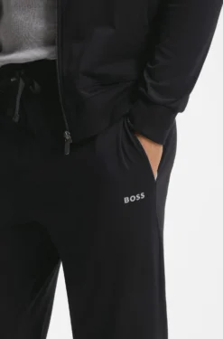 Jogginghose aus Stretch-Baumwolle mit Logo-Stickerei