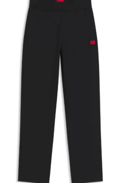 Jogginghose aus Stretch-Jersey mit rotem Logo-Label