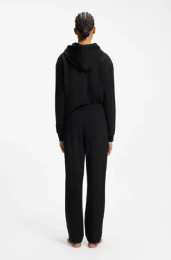 Jogginghose aus Stretch-Jersey mit rotem Logo-Label
