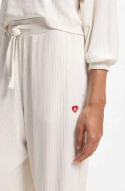 Jogginghose aus Stretch-Modal mit Herz-Logo