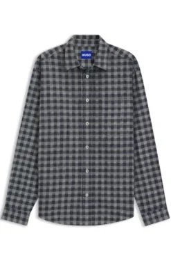 Kariertes Oversized Hemd aus Baumwoll-Twill