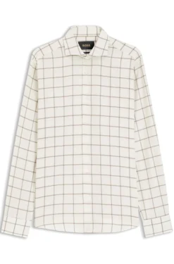 Kariertes Regular-Fit Hemd aus Baumwoll-Flanell
