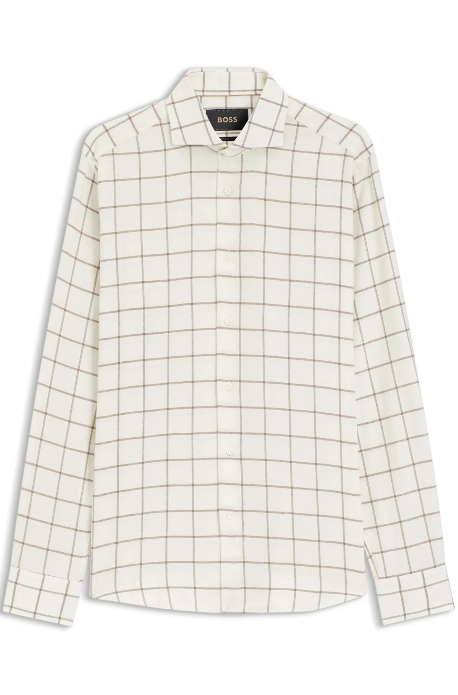 Kariertes Regular-Fit Hemd aus Baumwoll-Flanell