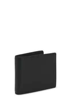 Klapp-Geldbörse aus Leder mit geprägtem Markenlogo