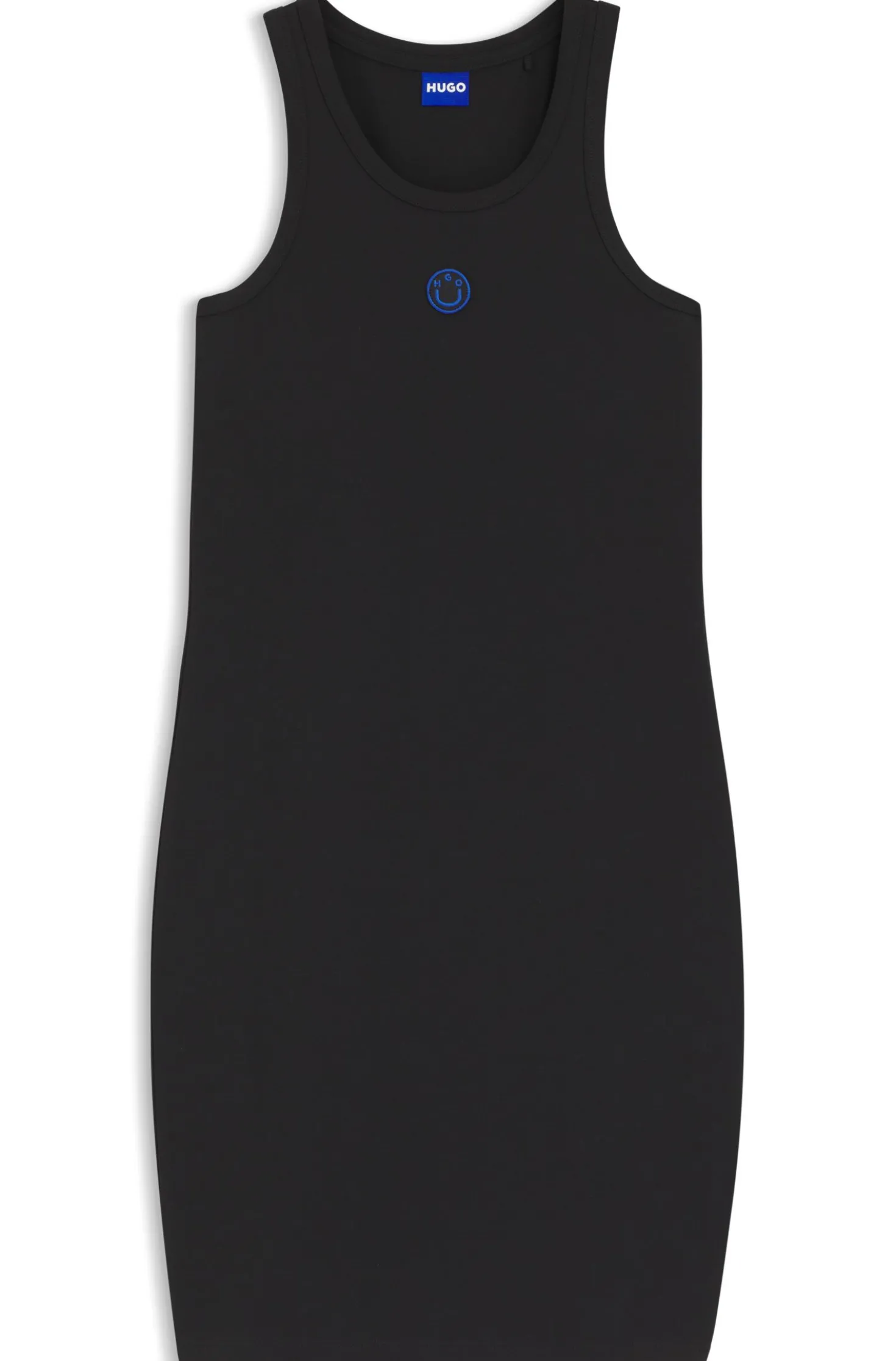 Kleid aus Stretch-Baumwolle mit Happy HUGO Logo