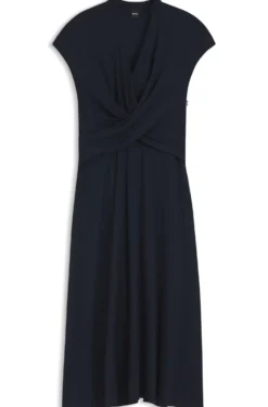 Kleid aus Stretch-Gewebe in Wickeloptik