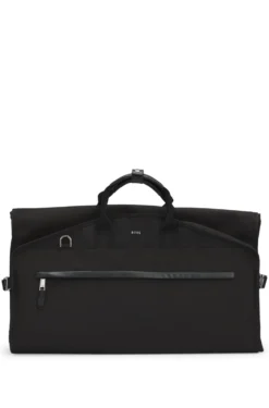 Kleidersack mit Lederbesätzen