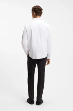 Knitterfreies Hemd aus Baumwoll-Jersey mit natürlichem Stretch