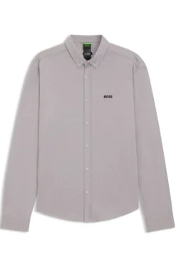 Knitterfreies Hemd aus Baumwoll-Jersey mit natürlichem Stretch