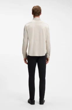 Knitterfreies Hemd aus Baumwoll-Jersey mit natürlichem Stretch
