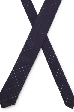 Krawatte aus in Italien gefertigter Seide mit Jacquard-gewebten Punkten
