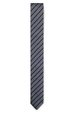 Krawatte aus Seide mit diagonalen Streifen