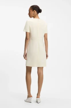 Kurzarm-Kleid aus japanischem Krepp