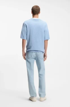 Kurzarm Oversized Pullover aus Baumwoll-Mix-Frottee