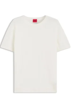 Kurzarm-Pullover aus Woll-Mix mit Stack-Logo-Stickerei