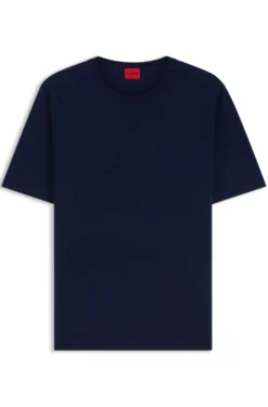 Kurzarm-Pullover aus Woll-Mix mit Stack-Logo-Stickerei