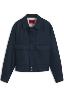 Kurze Relaxed-Fit Baumwolljacke aus Denim