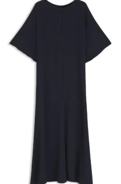 Langes Business-Kleid aus Stretch-Krepp