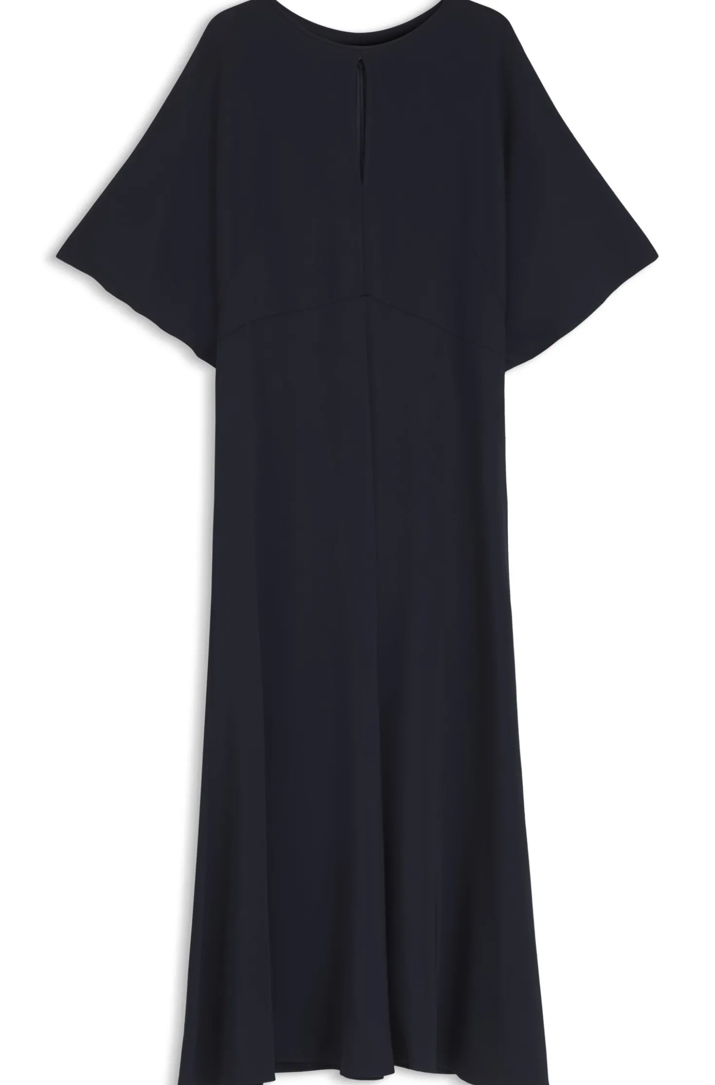 Langes Business-Kleid aus Stretch-Krepp