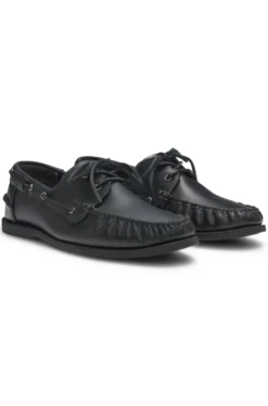 Leder-Bootsschuhe mit Schnürdetail