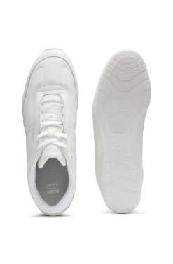 Ledersneakers mit Logo-Detail
