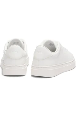 Ledersneakers mit Logo-Prägung