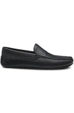 Loafer aus gewalktem Leder mit Profilsohle