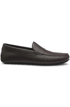 Loafer aus gewalktem Leder mit Profilsohle