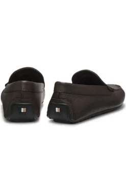 Loafer aus gewalktem Leder mit Profilsohle