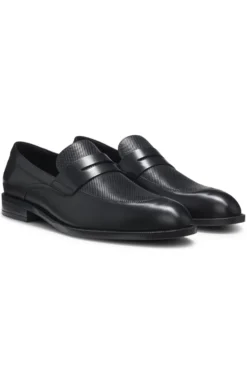 Loafer aus Leder mit Pennyloafer-Bündchen