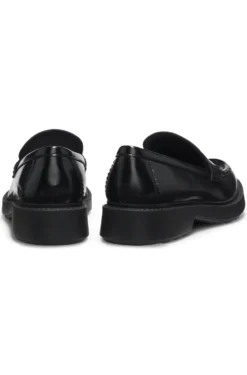 Loafer aus Leder mit Pennyloafer-Besatz und Stacked-Logo