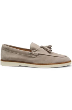 Loafer aus Veloursleder mit Quasten