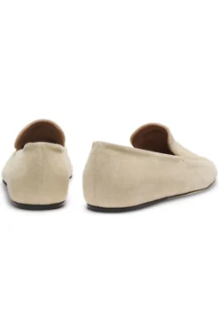 Loafers aus Veloursleder mit Laufsohle aus Leder