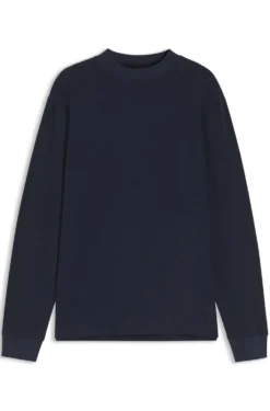 Longsleeve aus Baumwolle mit Stehkragen