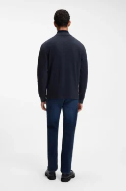 Longsleeve aus Baumwolle mit Stehkragen