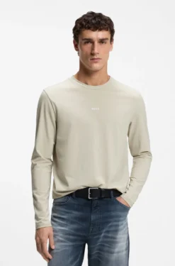 Longsleeve aus Stretch-Baumwolle mit Logo-Print