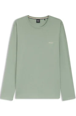 Longsleeve aus Stretch-Baumwolle mit Logo-Stickerei