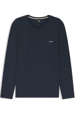 Longsleeve aus Stretch-Baumwolle mit Logo-Stickerei