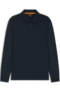 Longsleeve-Poloshirt aus Baumwolle mit Logo-Detail
