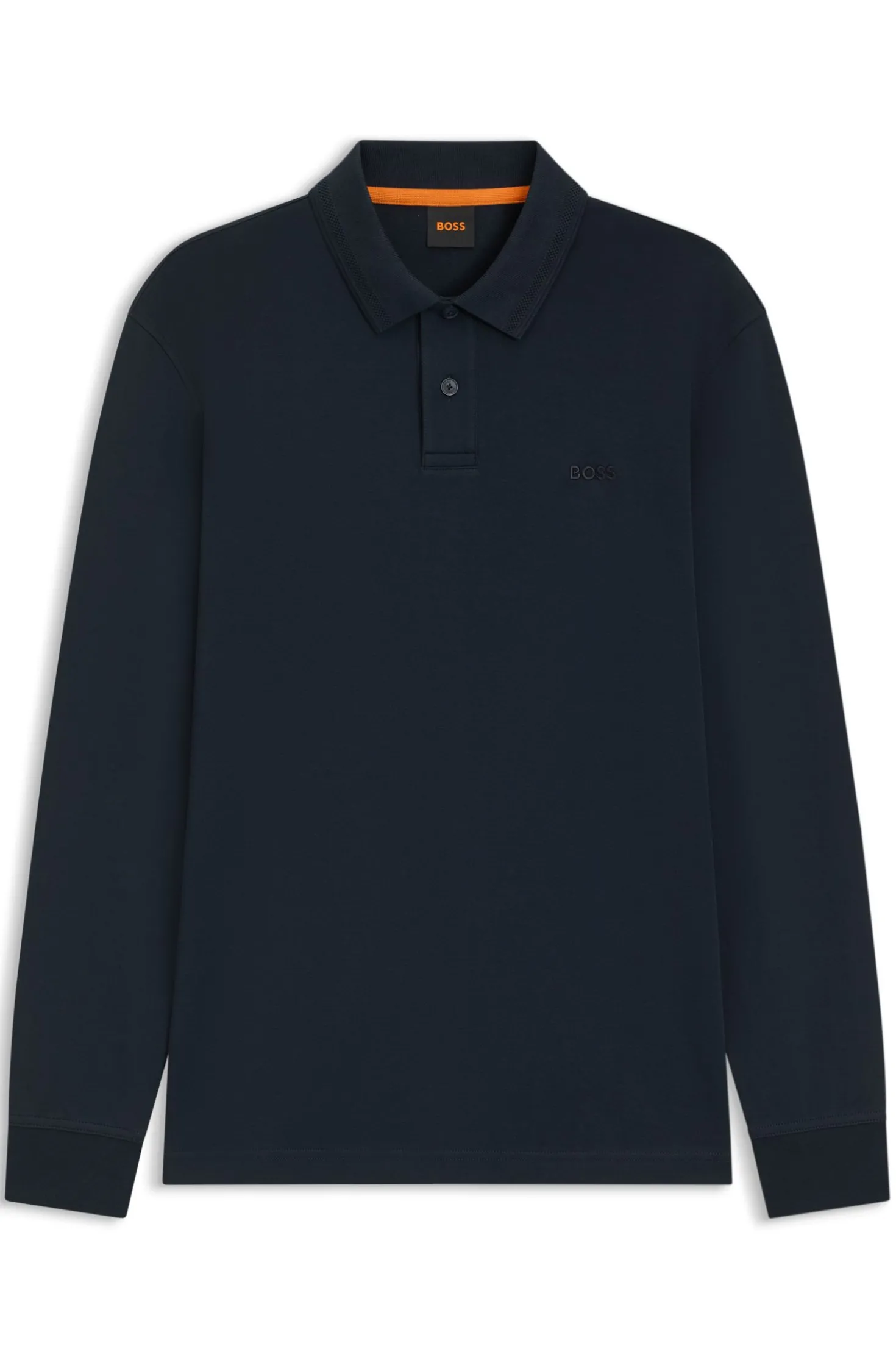 Longsleeve-Poloshirt aus Baumwolle mit Logo-Detail