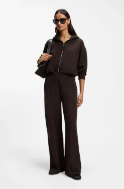 Loose-Fit Hoodie aus Scuba-Jersey mit Reißverschluss